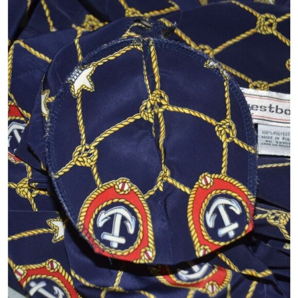 Vintage Westbound Button Up Shirt Top Blue Nautical Ladies Size 16 Novelty Print - Picture 8 of 10